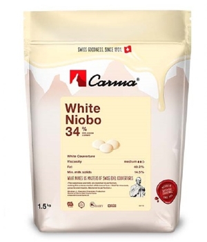 Шоколад белый Carma Niobo 34% 1,5 кг